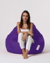 Atelier Del Sofa Premium XXL Puf de Jardín Morado Impermeable Comodidad y Relajación 115 cm